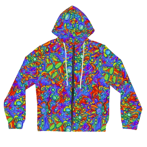 Wild Chromatic on a Women's Full-Zip Hoodie