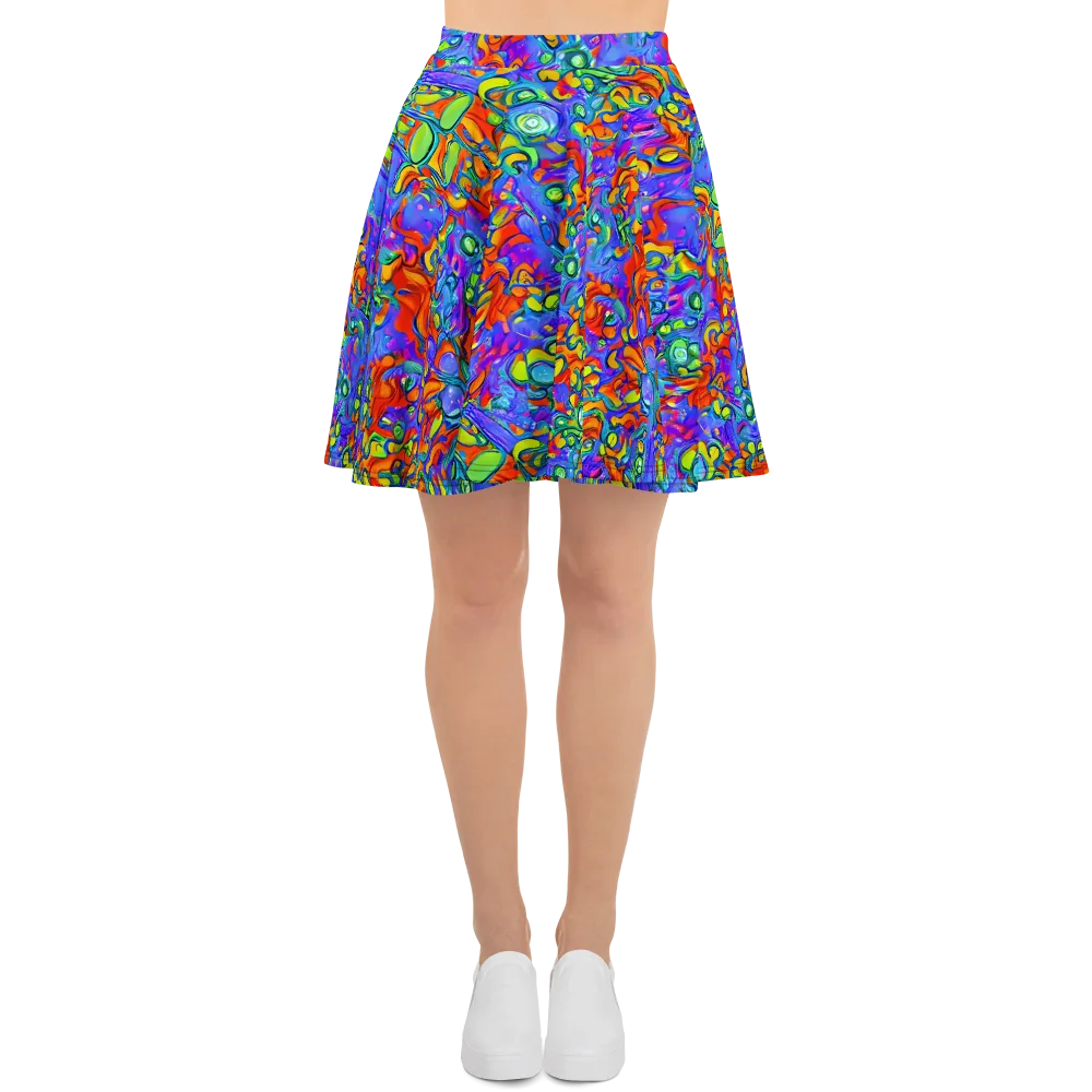 Wild Chromatic on Skater Skirt — Front