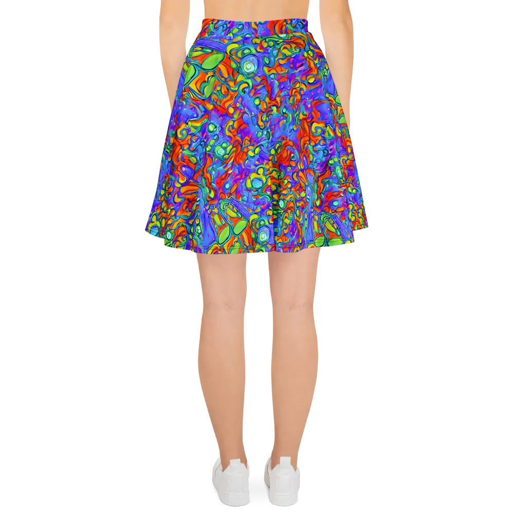 Wild Chromatic on Skater Skirt — Back