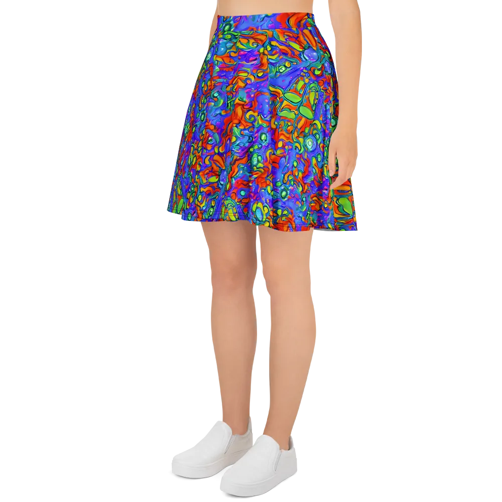 Wild Chromatic on Skater Skirt — Left