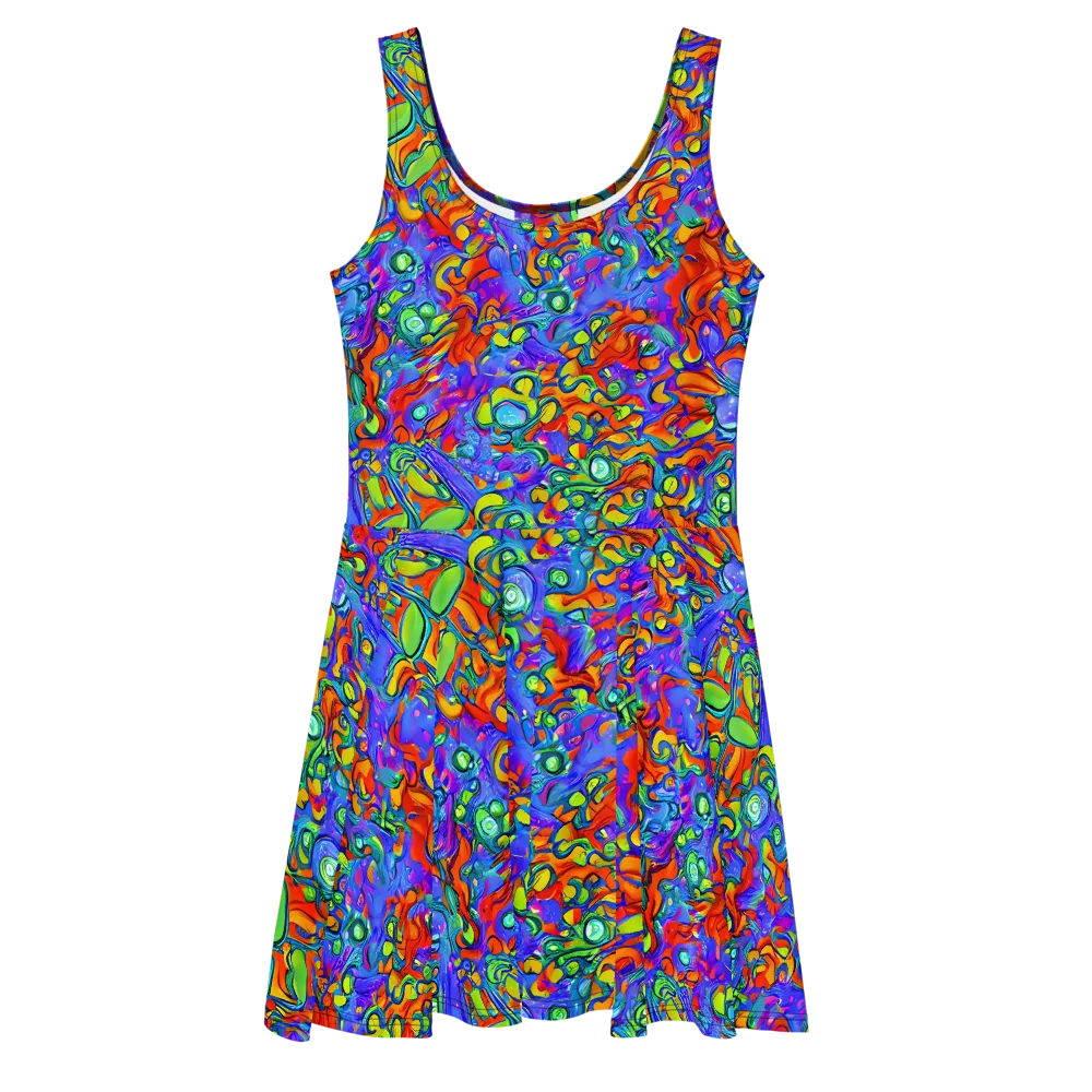 Wild Chromatic on Skater Dress — Front