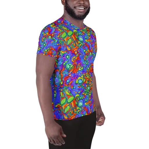 Wild Chromatic on a Men's Athletic T-Shirt