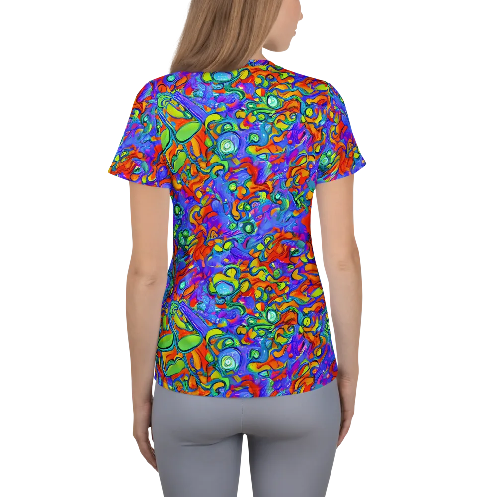 Wild Chromatic on Women's Athletic T-Shirt — Back