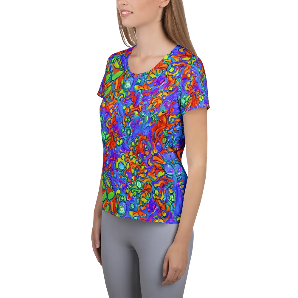 Wild Chromatic on Women's Athletic T-Shirt — Left