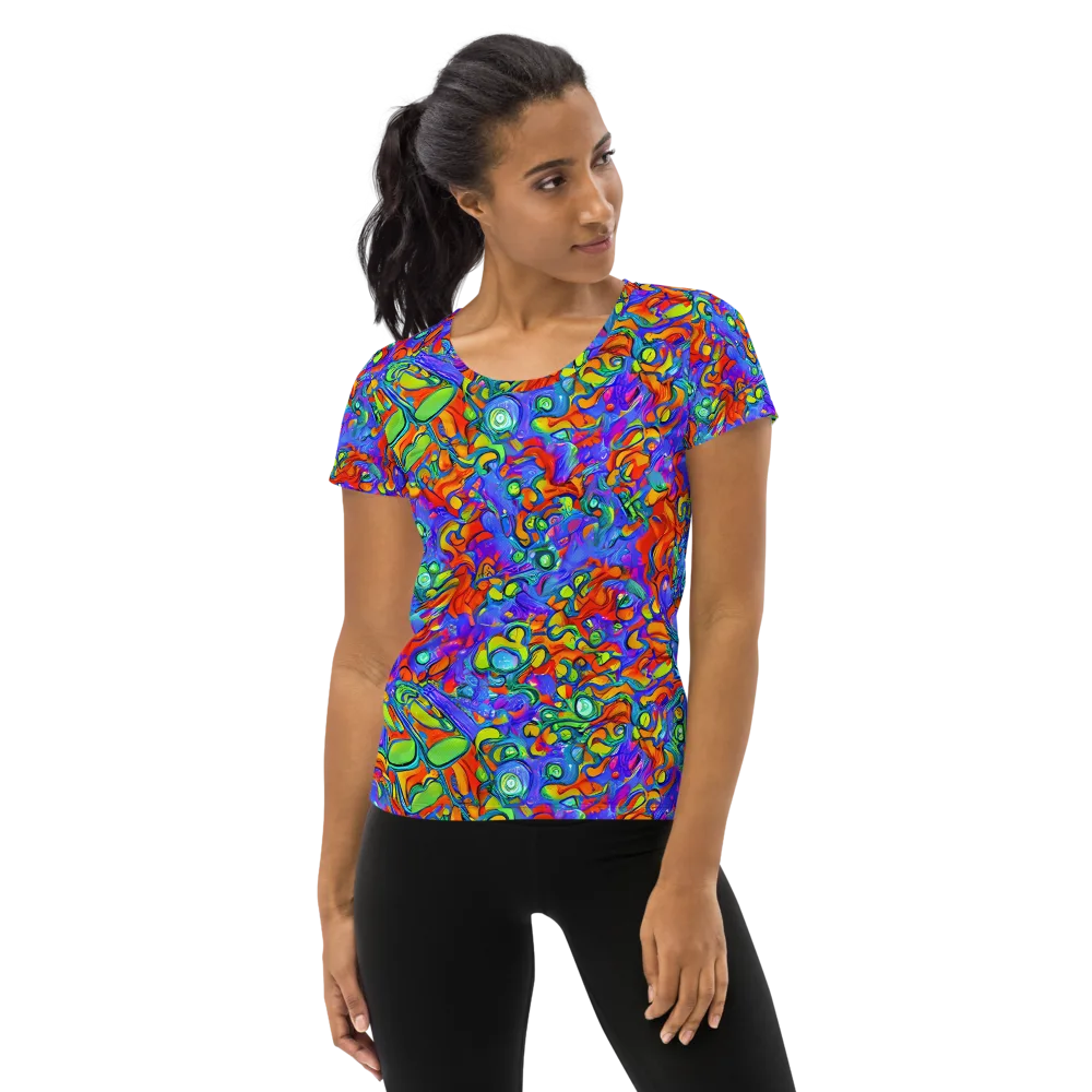 Wild Chromatic on Women's Athletic T-Shirt — Front