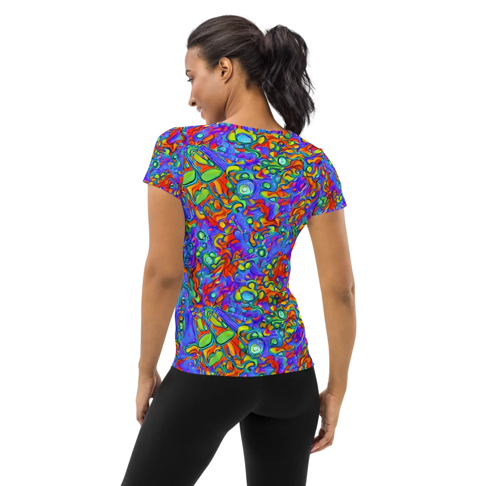 Wild Chromatic on Women's Athletic T-Shirt — Back