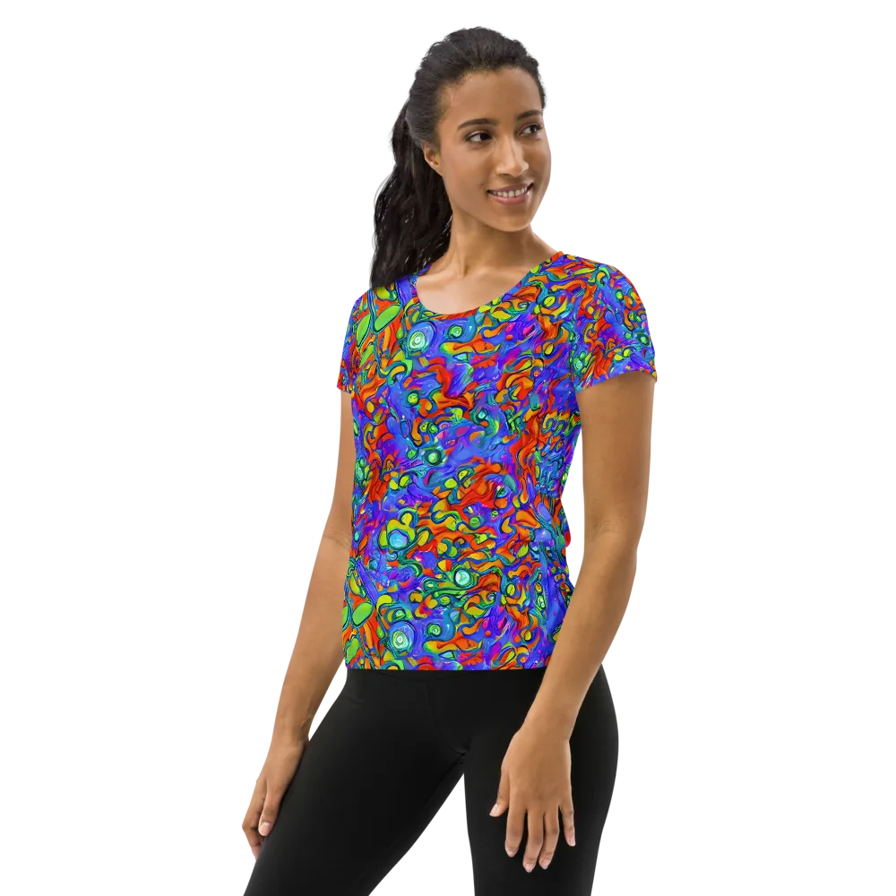Wild Chromatic on Women's Athletic T-Shirt — Left