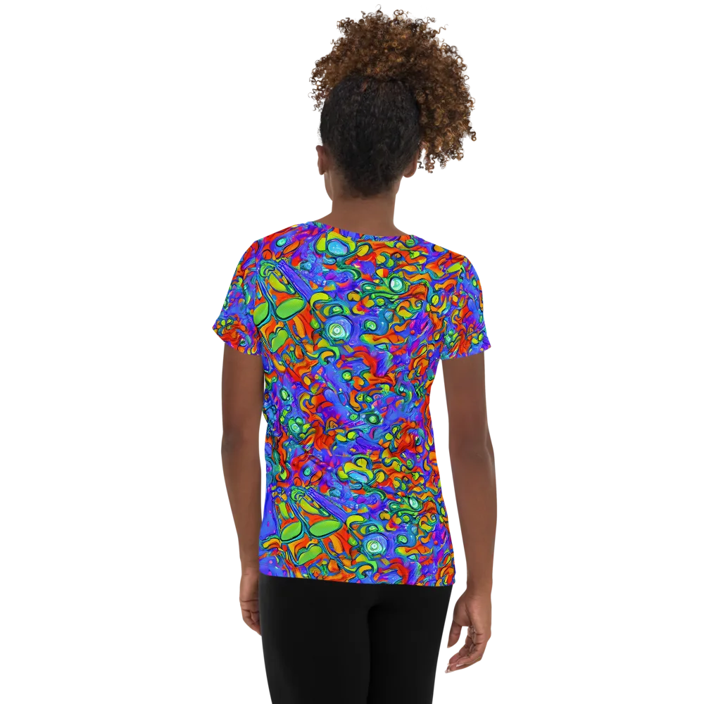 Wild Chromatic on Women's Athletic T-Shirt — Back