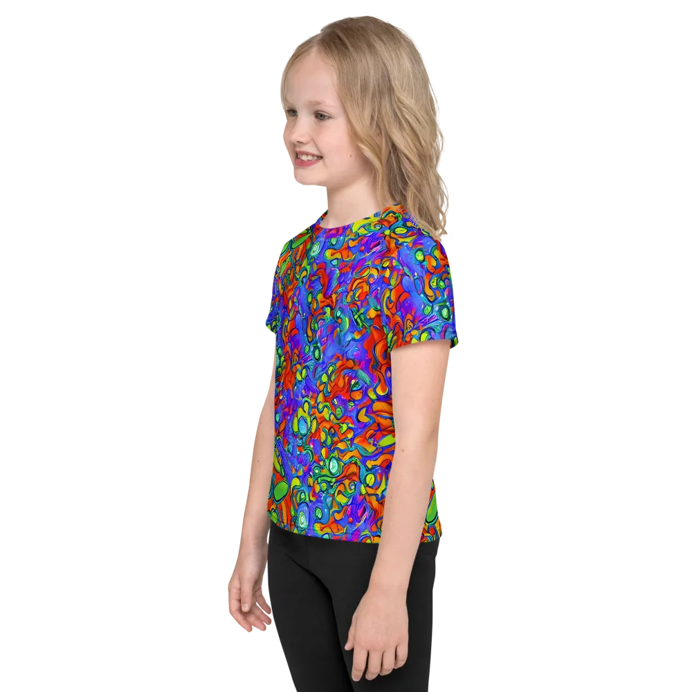 Wild Chromatic on Kids Crew Neck T-Shirt — Left