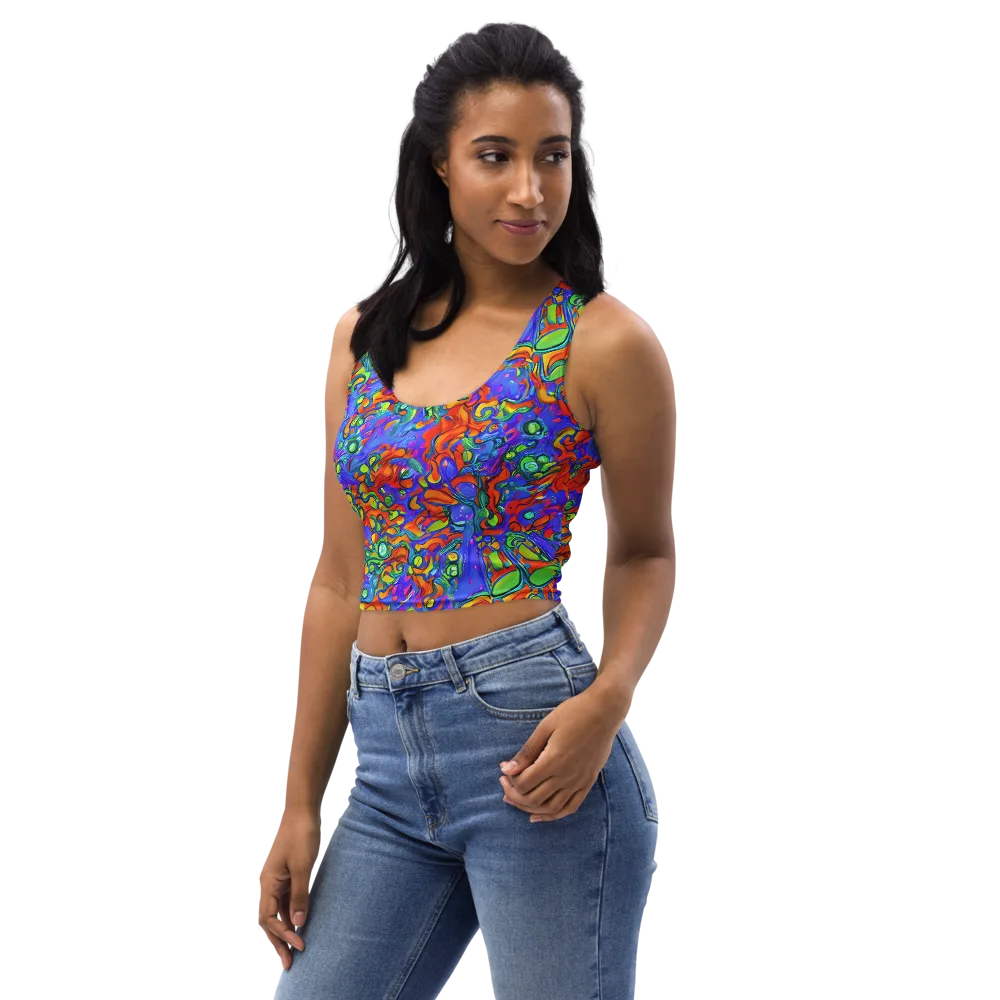 Wild Chromatic on Crop Top — Left Front