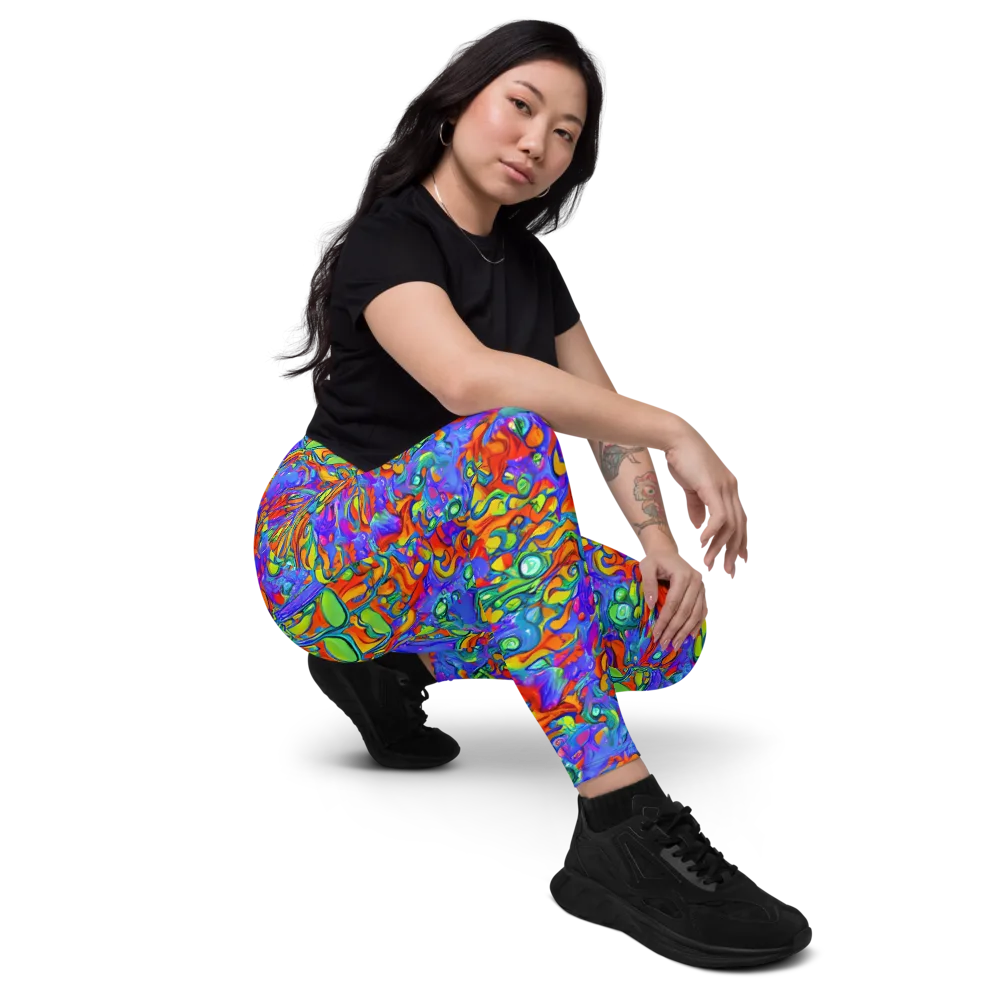 Wild Chromatic on Leggings with Pockets — Right Front