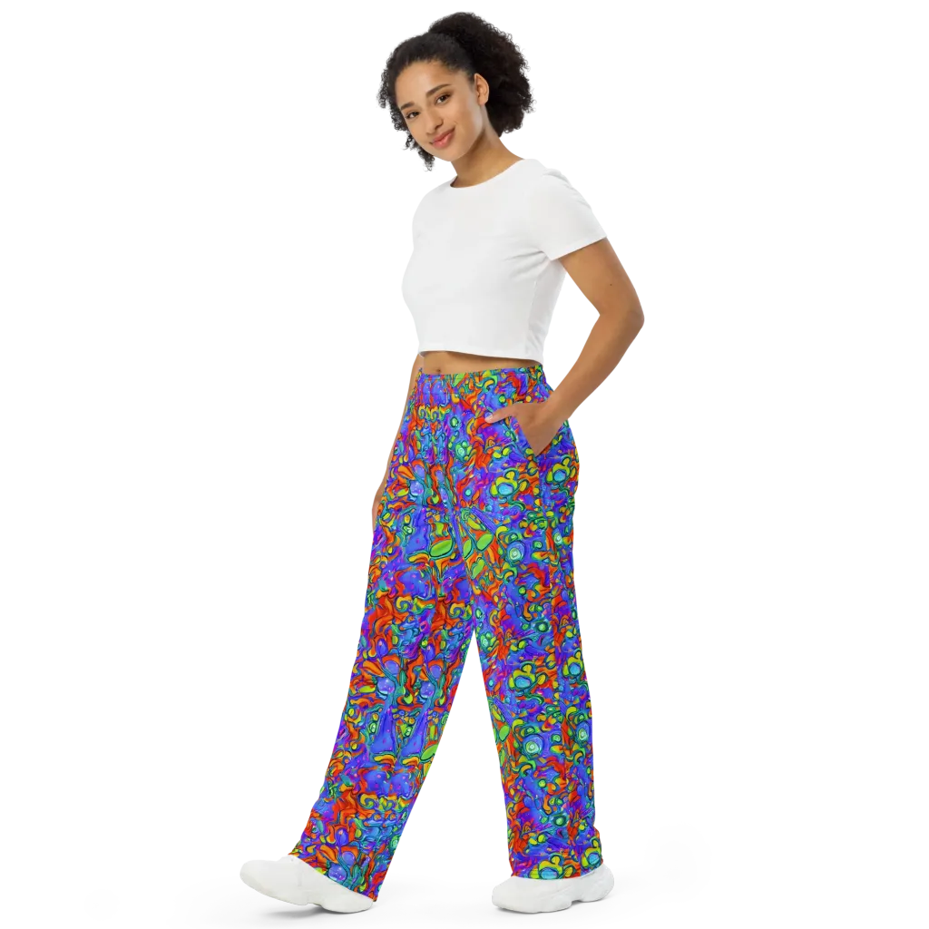 Wild Chromatic on Wide-Leg Pants — Left Front