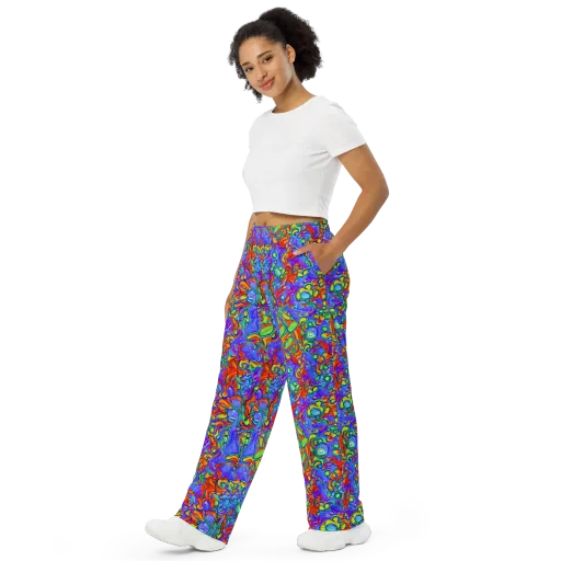 Wild Chromatic on a Wide-Leg Pants