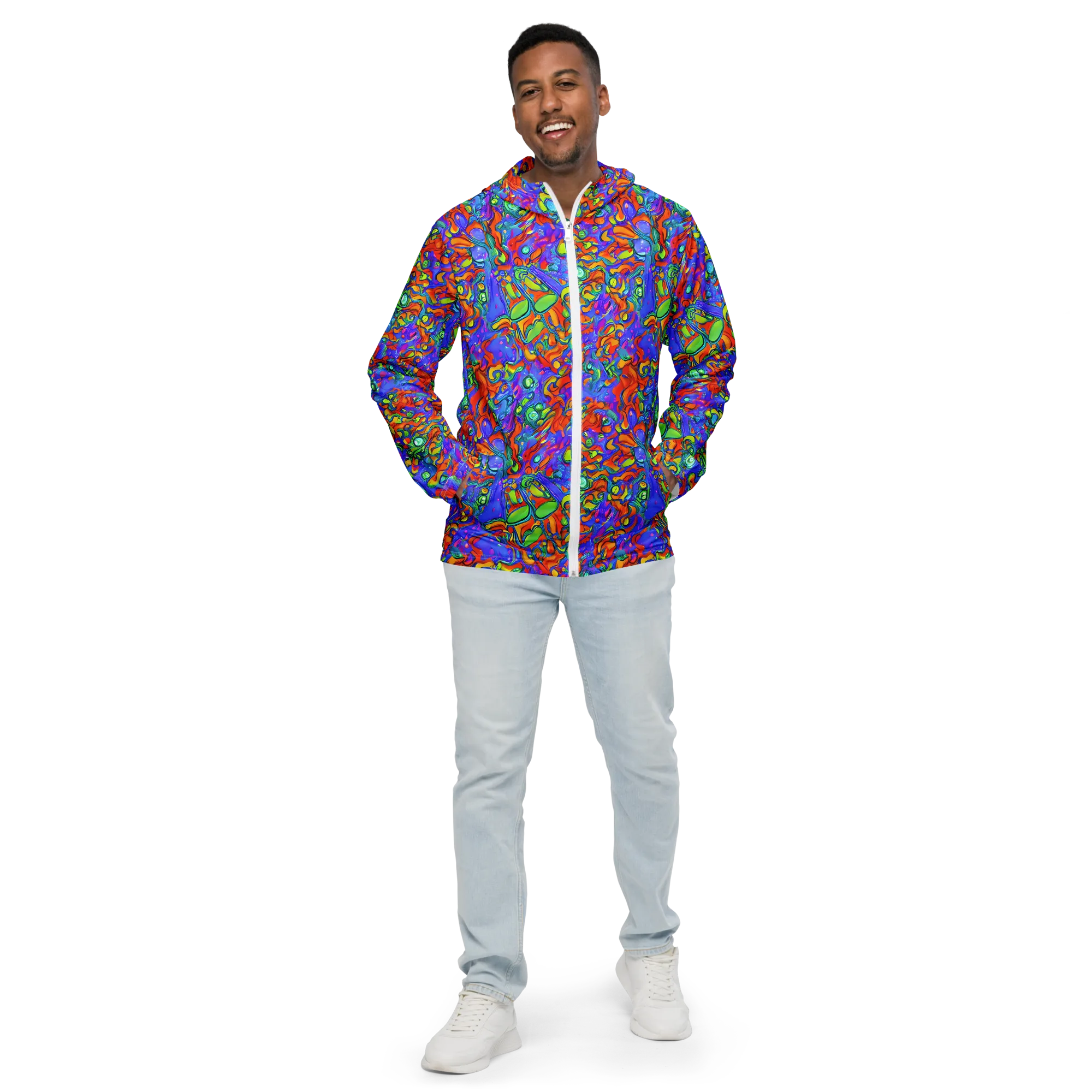 Wild Chromatic on Men's Windbreaker — Front