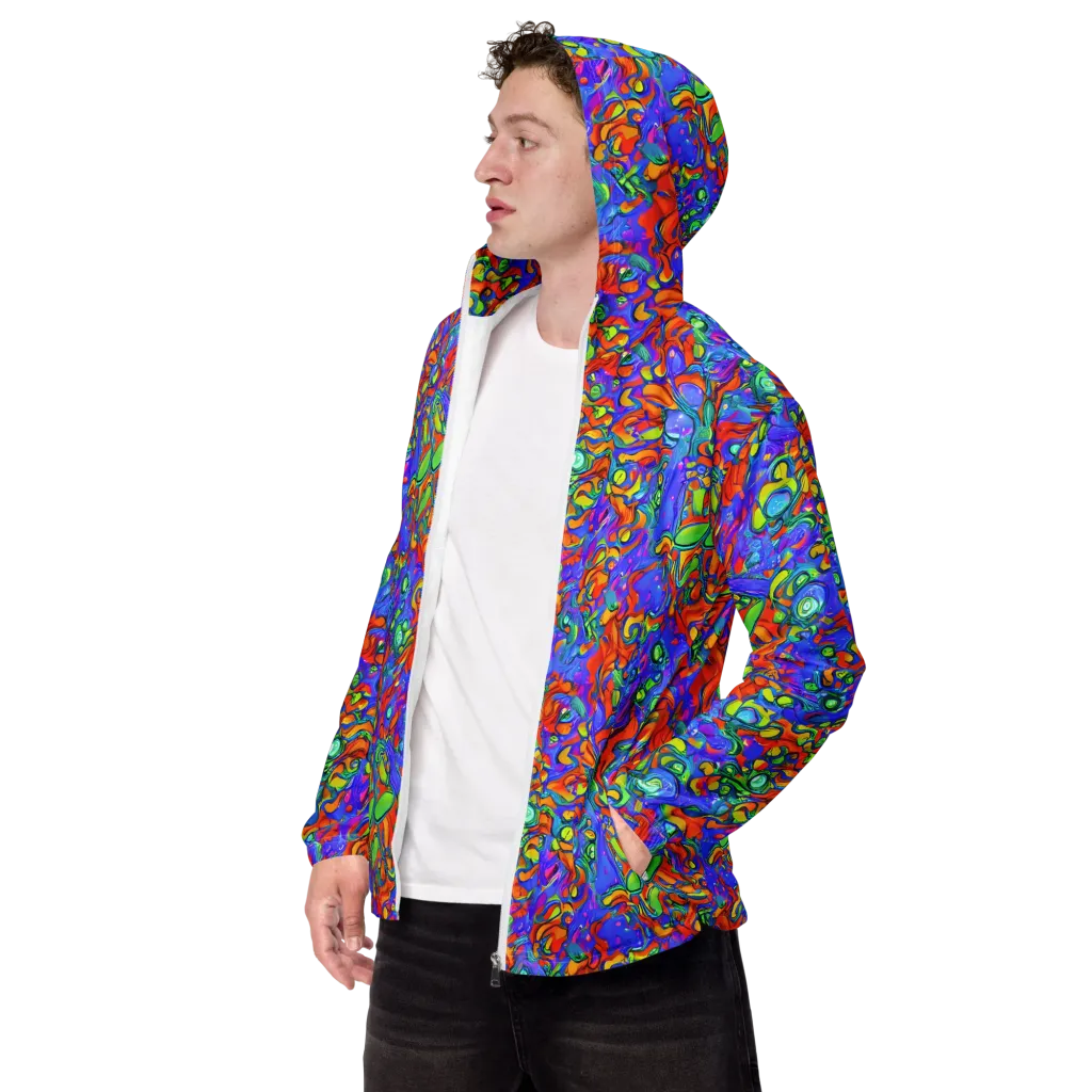 Wild Chromatic on Men's Windbreaker — Left Front