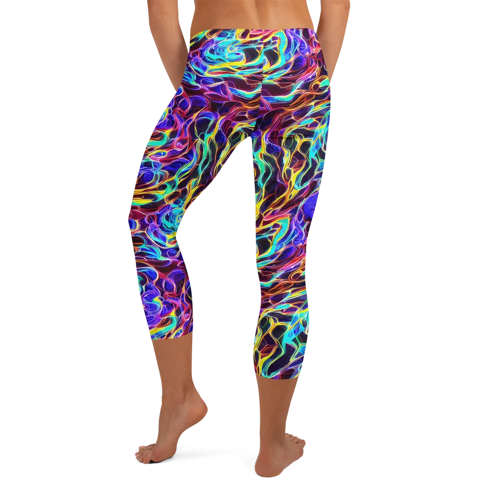 Lucid Inferno on Capri Leggings — Back