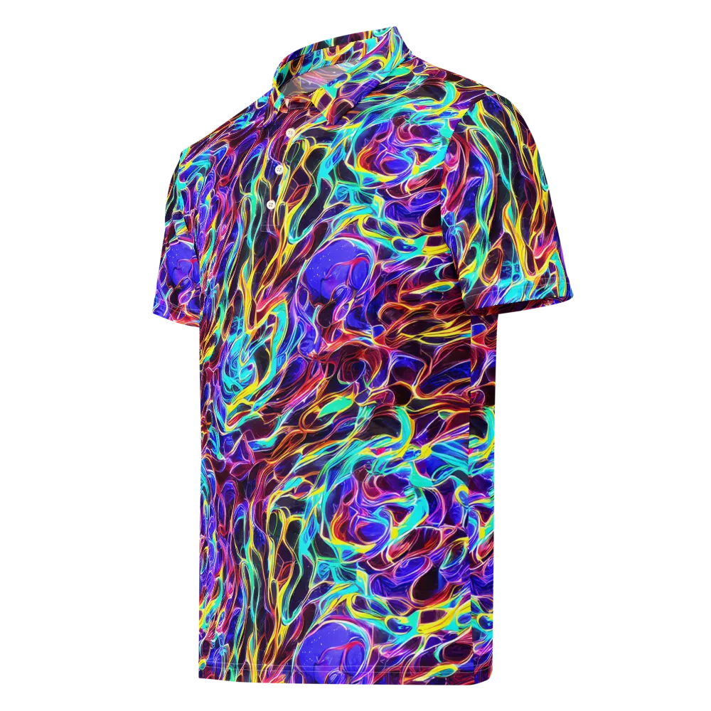 Lucid Inferno on Men's Slim Fit Polo Shirt — Left Front