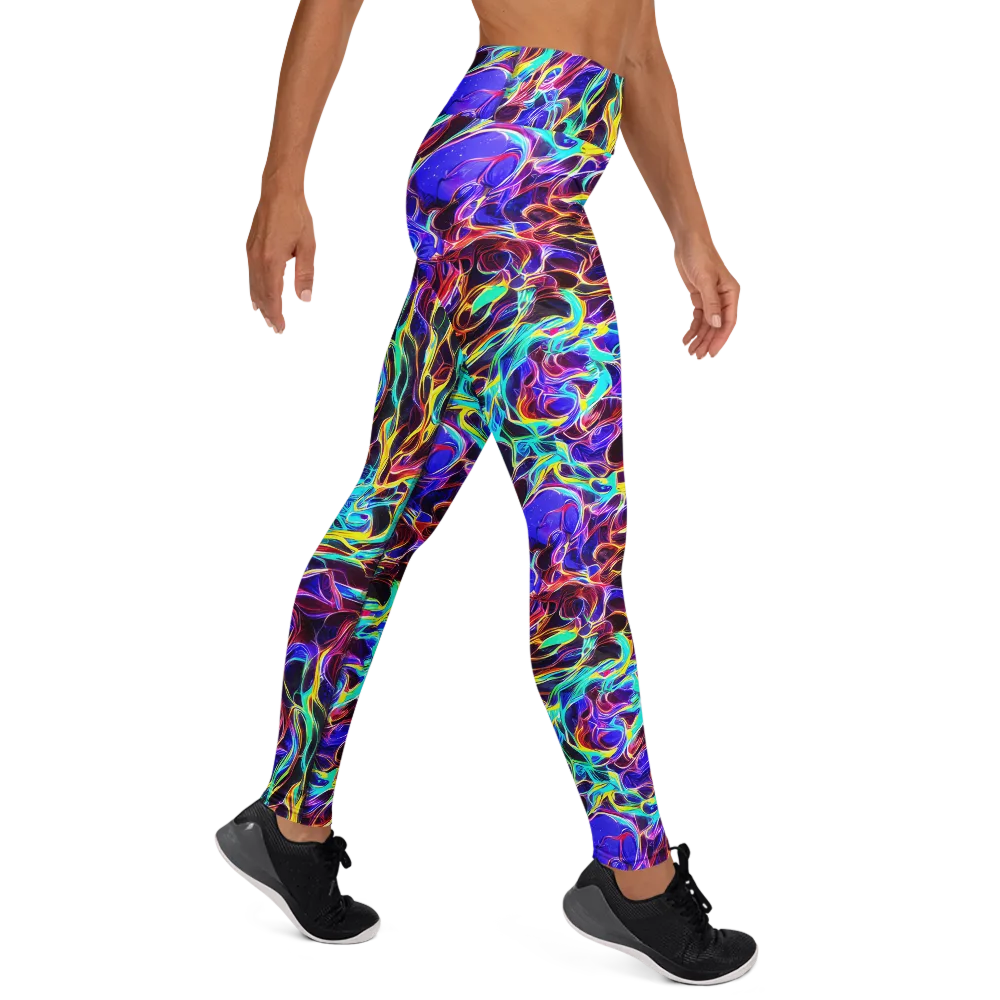 Lucid Inferno on Yoga Leggings — Right