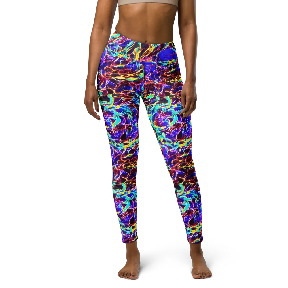 Lucid Inferno on Yoga Leggings — Front