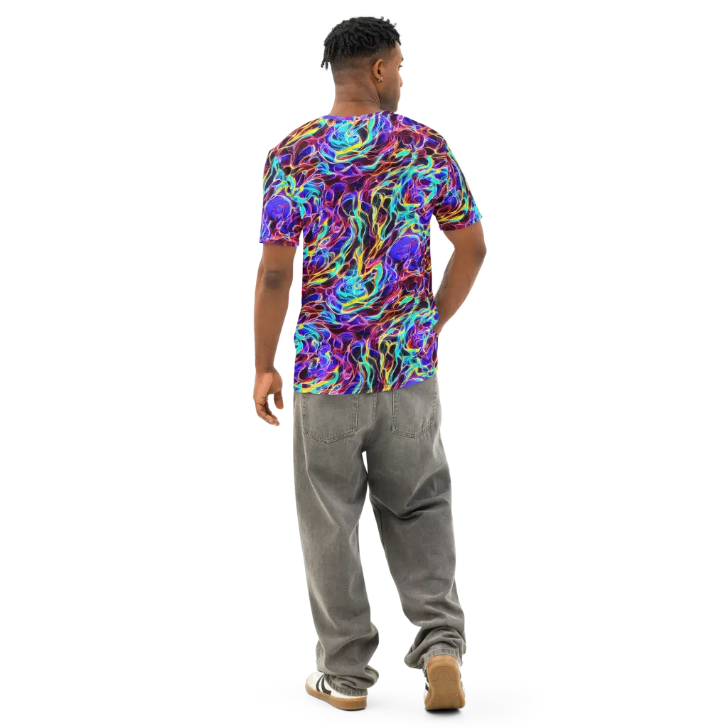 Lucid Inferno on Men's Cotton Crew Neck T-Shirt — Back
