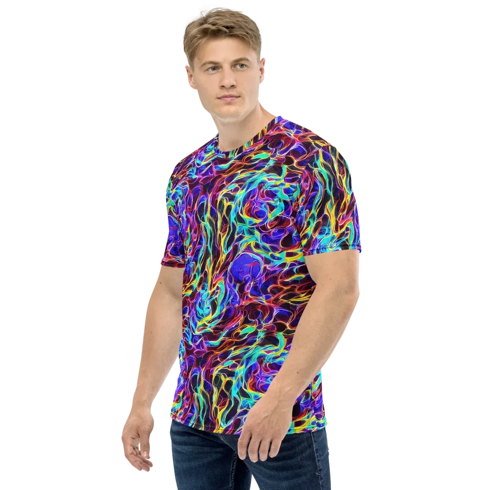 Lucid Inferno on Men's Crew Neck T-Shirt — Left