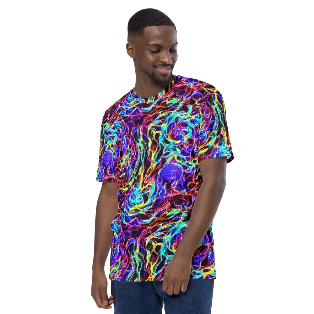 Lucid Inferno on Men's Crew Neck T-Shirt — Left