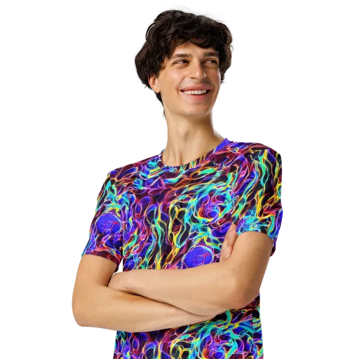 Lucid Inferno on a Men's Crew Neck T-Shirt