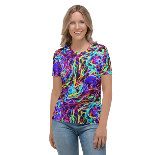 Lucid Inferno on a Women's Crew Neck T-Shirt