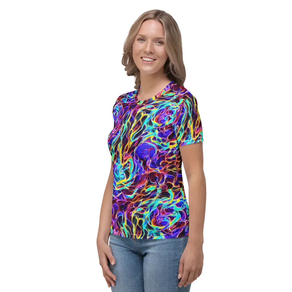 Lucid Inferno on Women's Crew Neck T-Shirt — Left