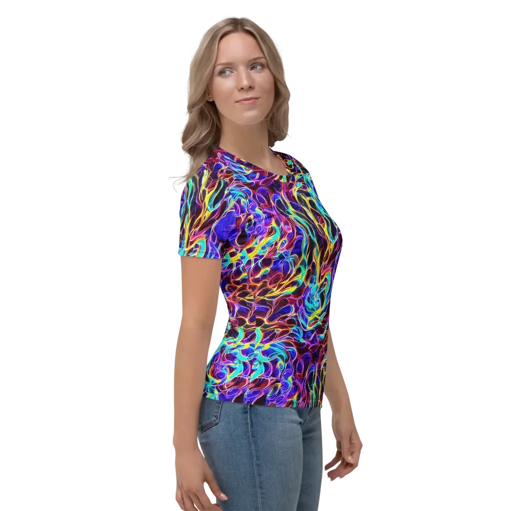 Lucid Inferno on Women's Crew Neck T-Shirt — Right