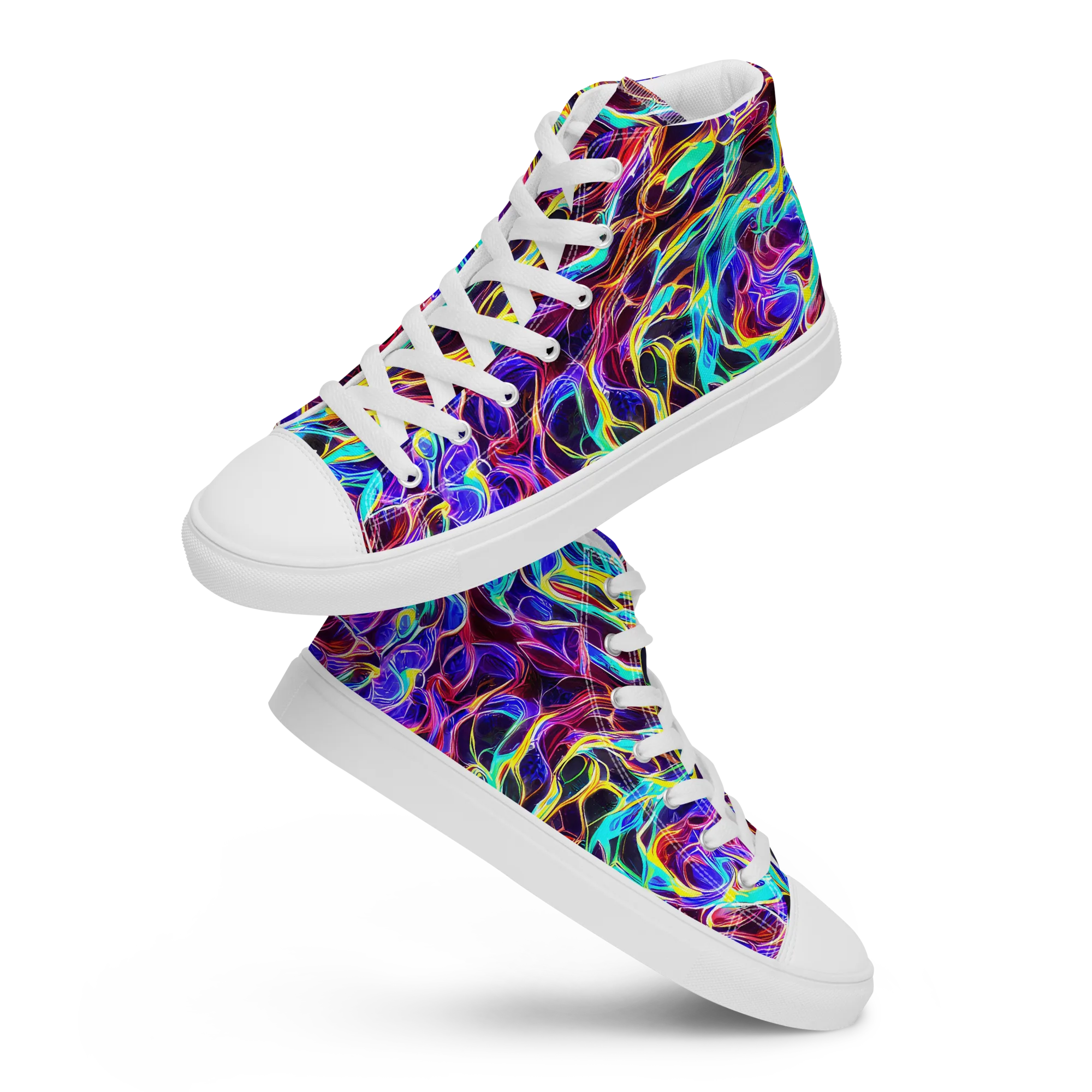 Lucid Inferno on Women's High Top Canvas Shoes — Front