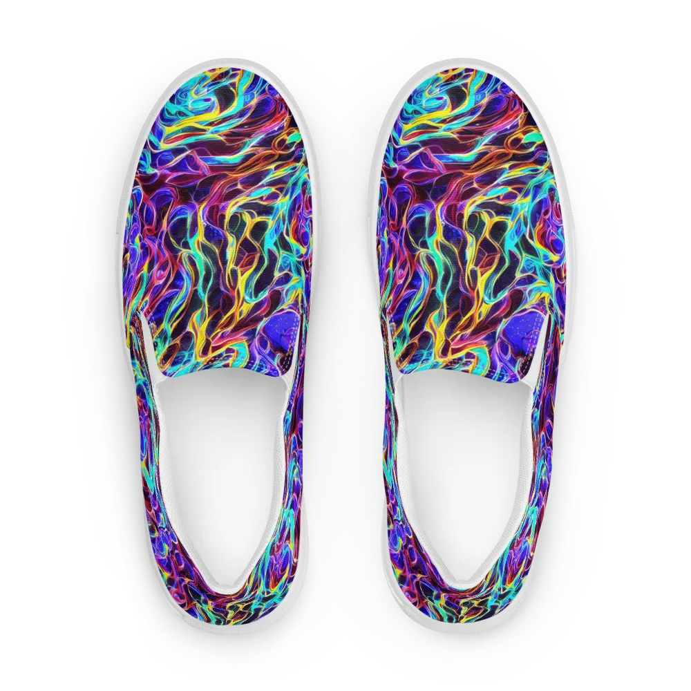 Lucid Inferno on Men's Slip-On Canvas Shoes — Front