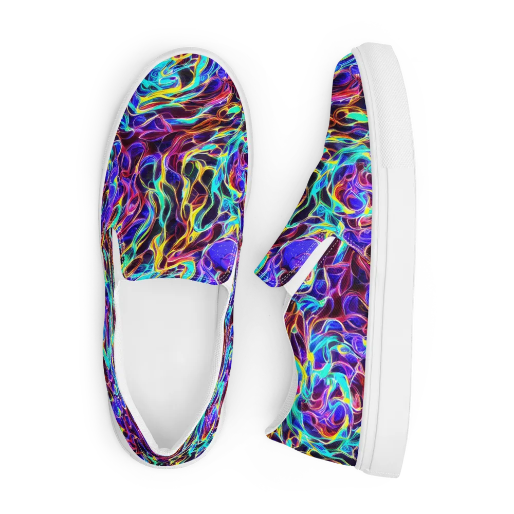 Lucid Inferno on Men's Slip-On Canvas Shoes — Front