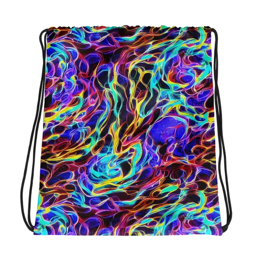 Lucid Inferno on a Drawstring Bag
