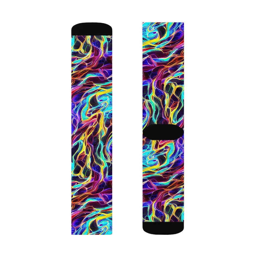 Lucid Inferno on Socks — Left Sock