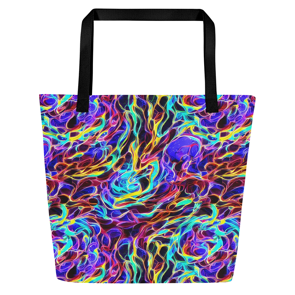 Lucid Inferno on Large Tote Bag W/ Pocket — Front