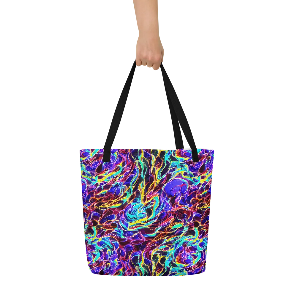 Lucid Inferno on Large Tote Bag W/ Pocket — Front