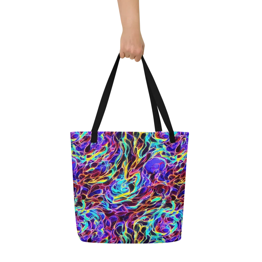 Lucid Inferno on Large Tote Bag W/ Pocket — Front
