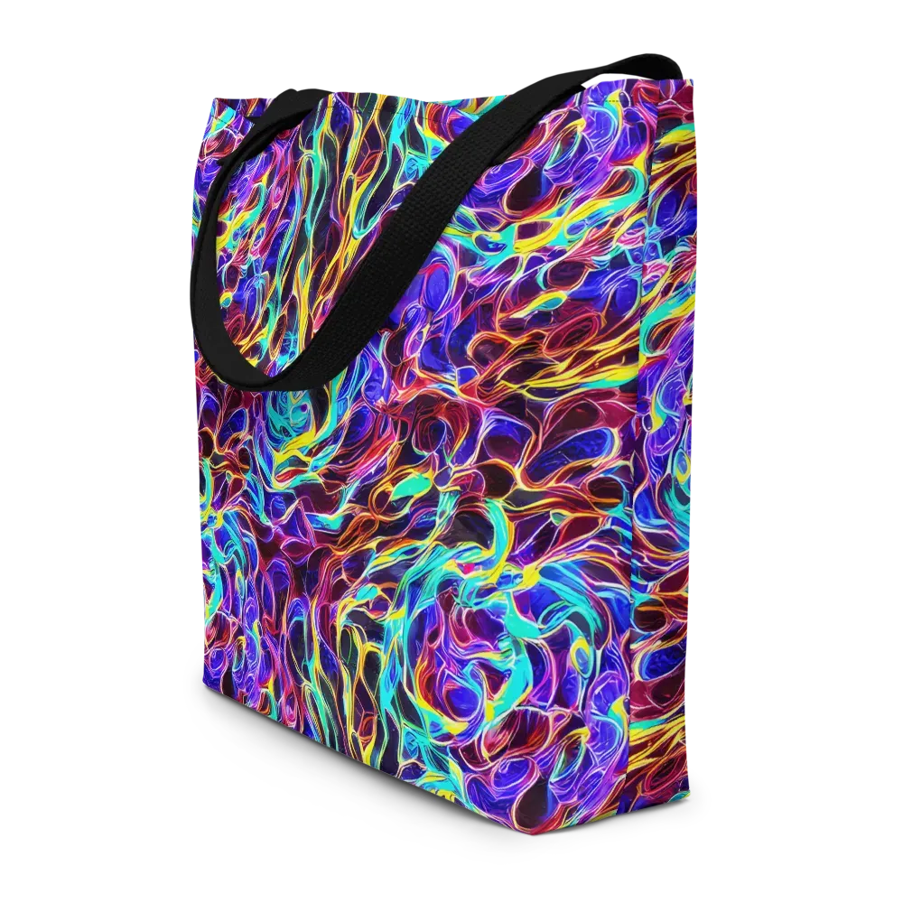 Lucid Inferno on Large Tote Bag W/ Pocket — Front
