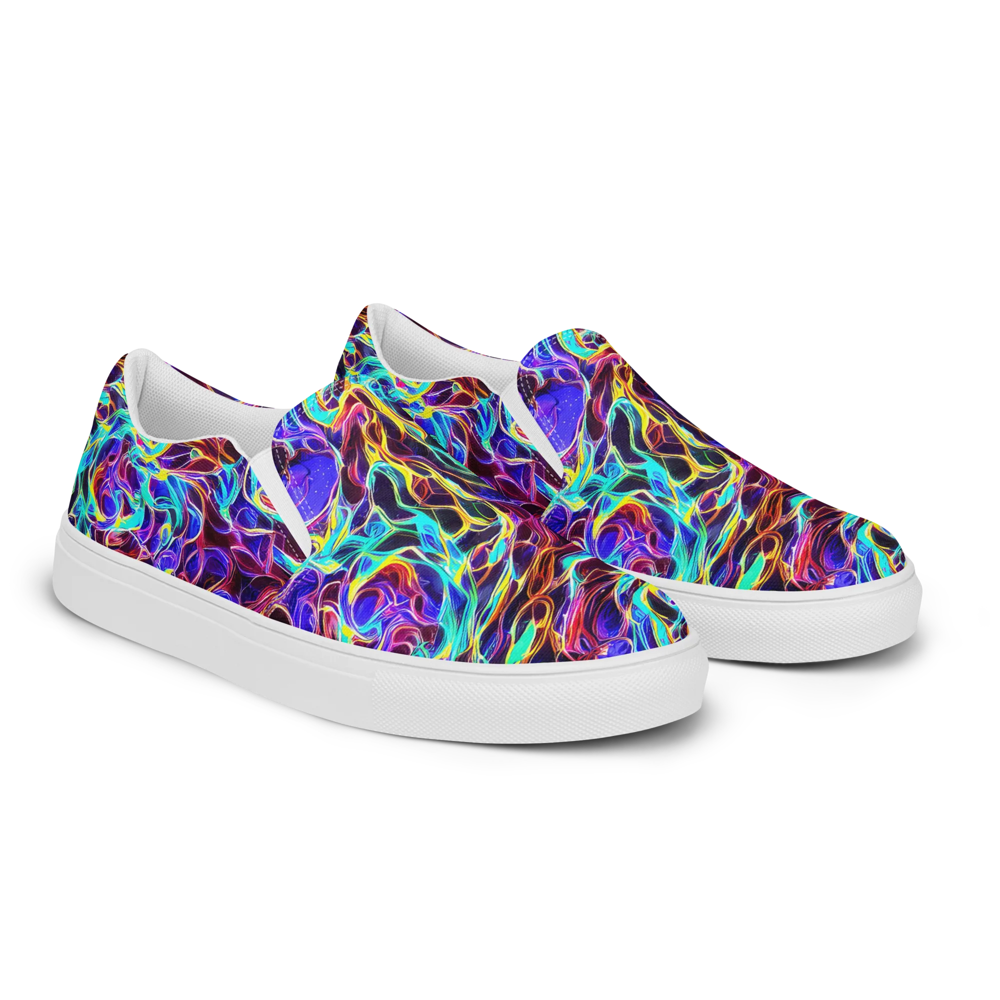 Lucid Inferno on Women's Slip-On Canvas Shoes — Right Front