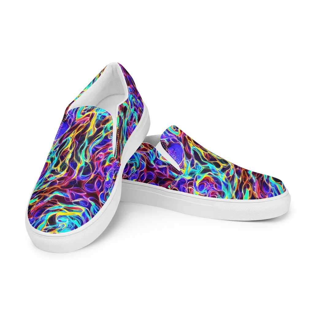 Lucid Inferno on Women's Slip-On Canvas Shoes — Left Front