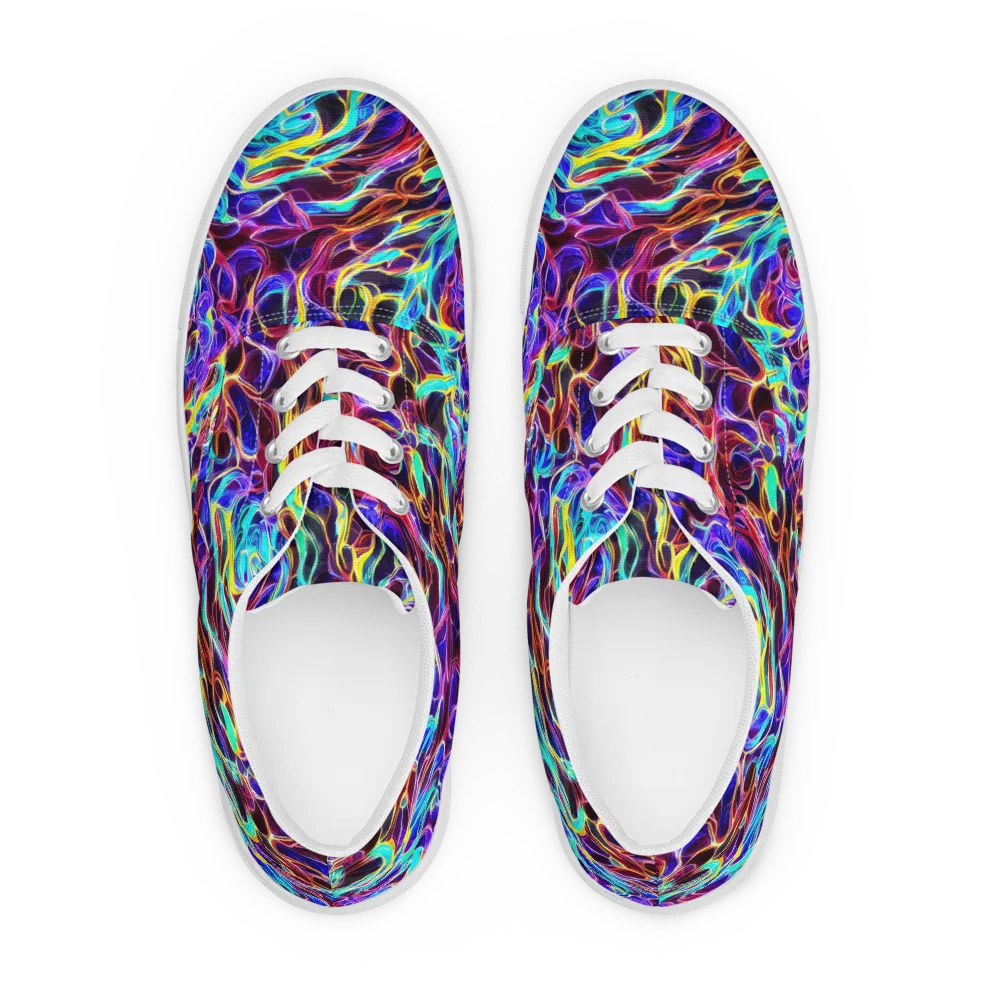 Lucid Inferno on Men's Lace-Up Canvas Shoes — Front