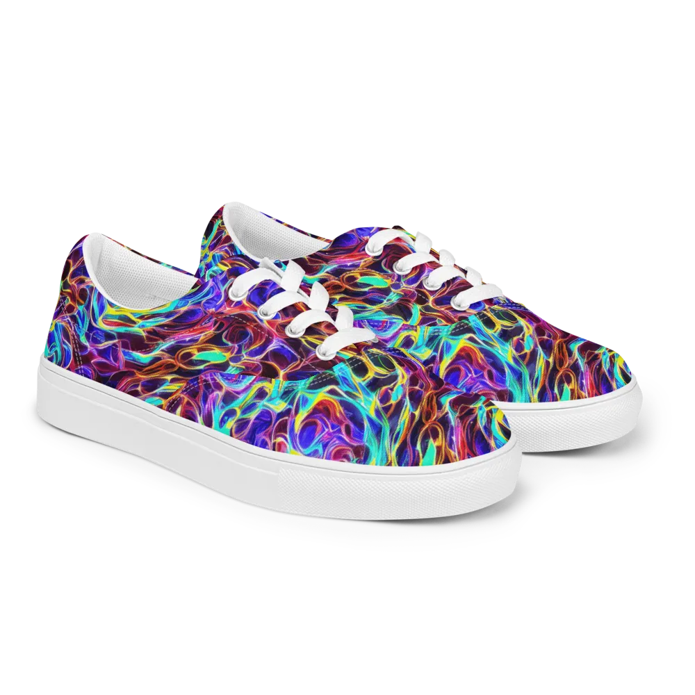 Lucid Inferno on Men's Lace-Up Canvas Shoes — Right Front