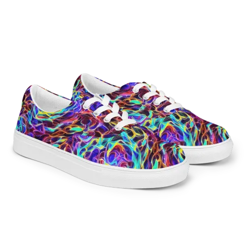 Lucid Inferno on a Men's Lace-Up Canvas Shoes