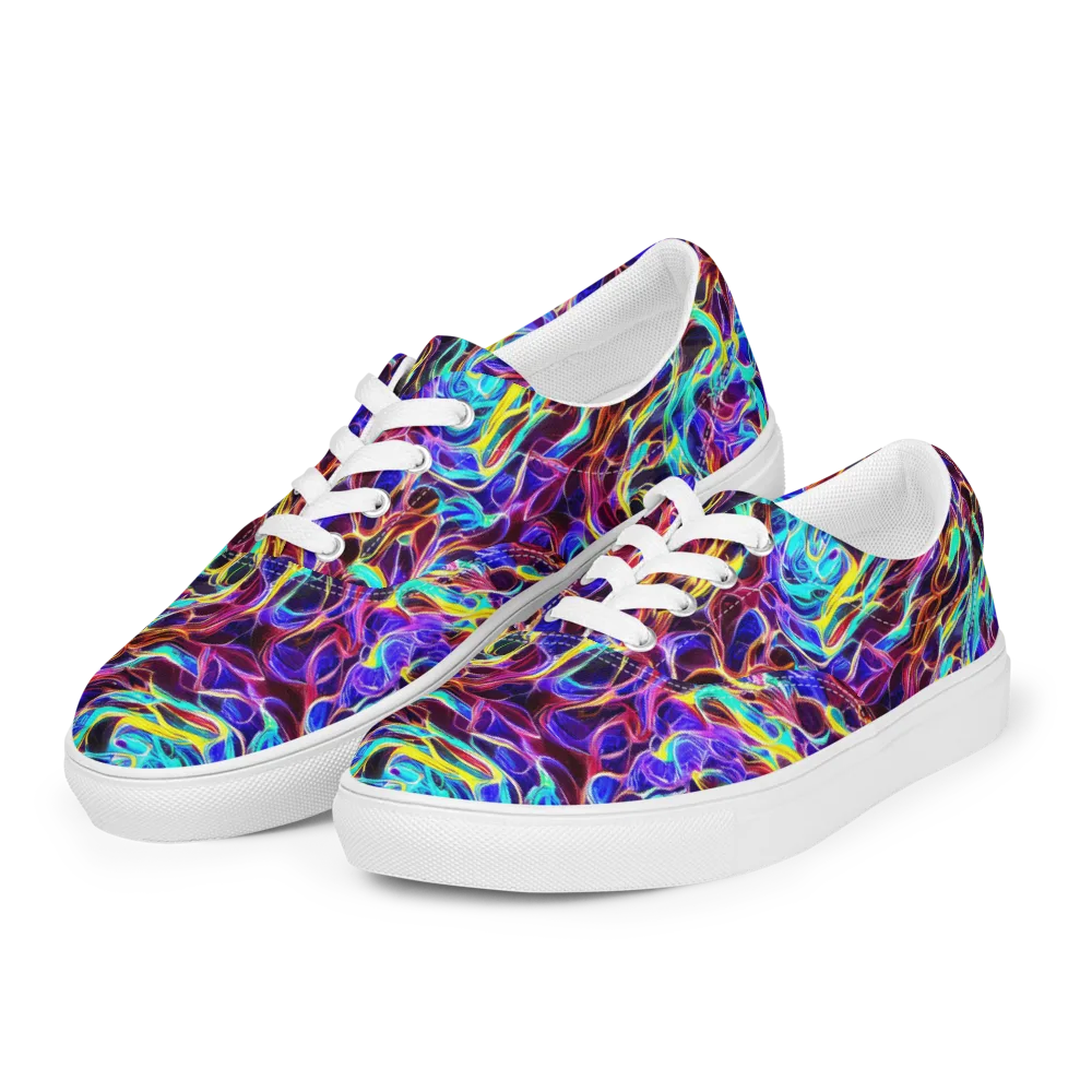 Lucid Inferno on Men's Lace-Up Canvas Shoes — Left Front