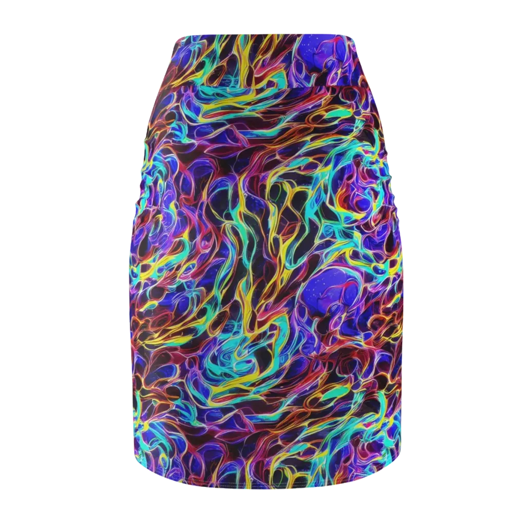 Lucid Inferno on Pencil Skirt — Back