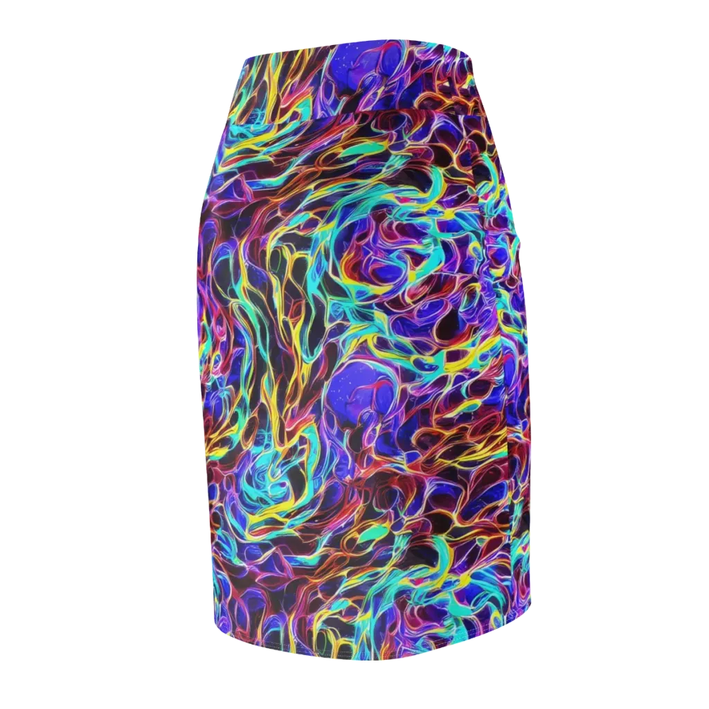 Lucid Inferno on Pencil Skirt — Back Side