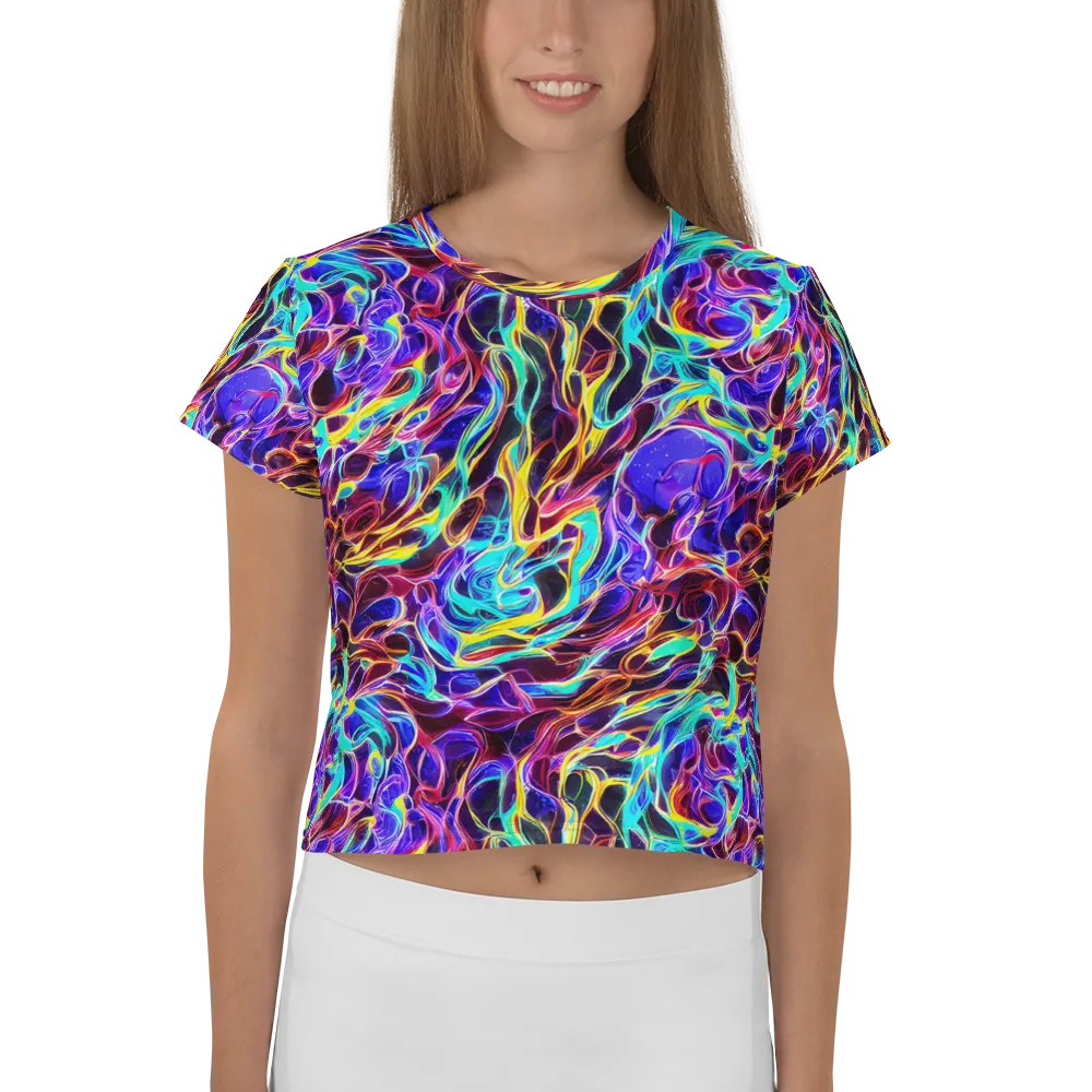 Lucid Inferno on Crop Tee — Front