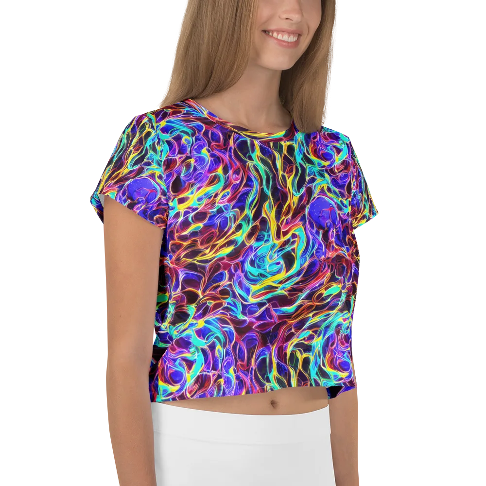 Lucid Inferno on Crop Tee — Right