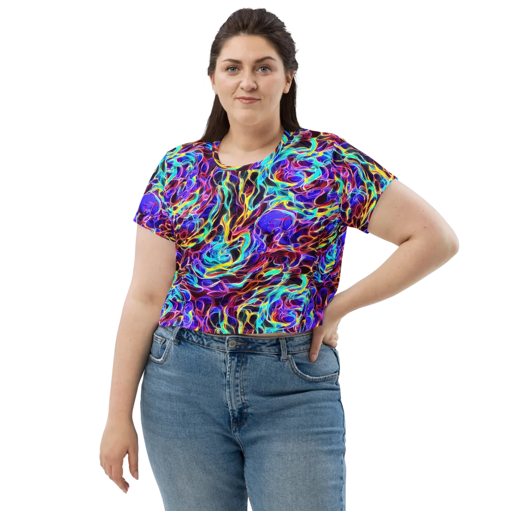 Lucid Inferno on Crop Tee — Front